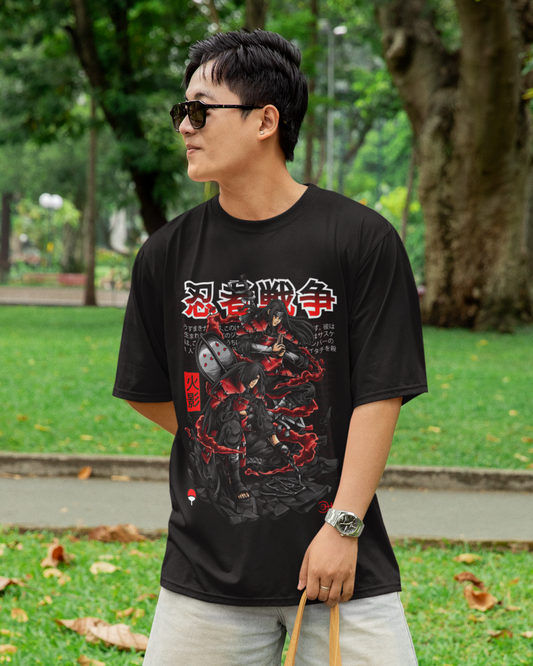 Uchiha Legend Oversize | Regular Fit | Plus Size Premium Black T-Shirt | S to 7XL