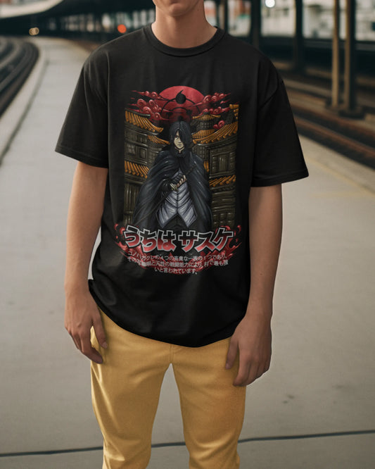 Uchiha’s Vengeance Oversize | Regular Fit | Plus Size Premium Black T-Shirt | S to 7XL