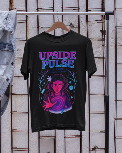 Upside Pulse Eleven Telekinetic Surge Stranger Things T-Shirt  | Multi-Fit Premium 180 GSM | S-7XL
