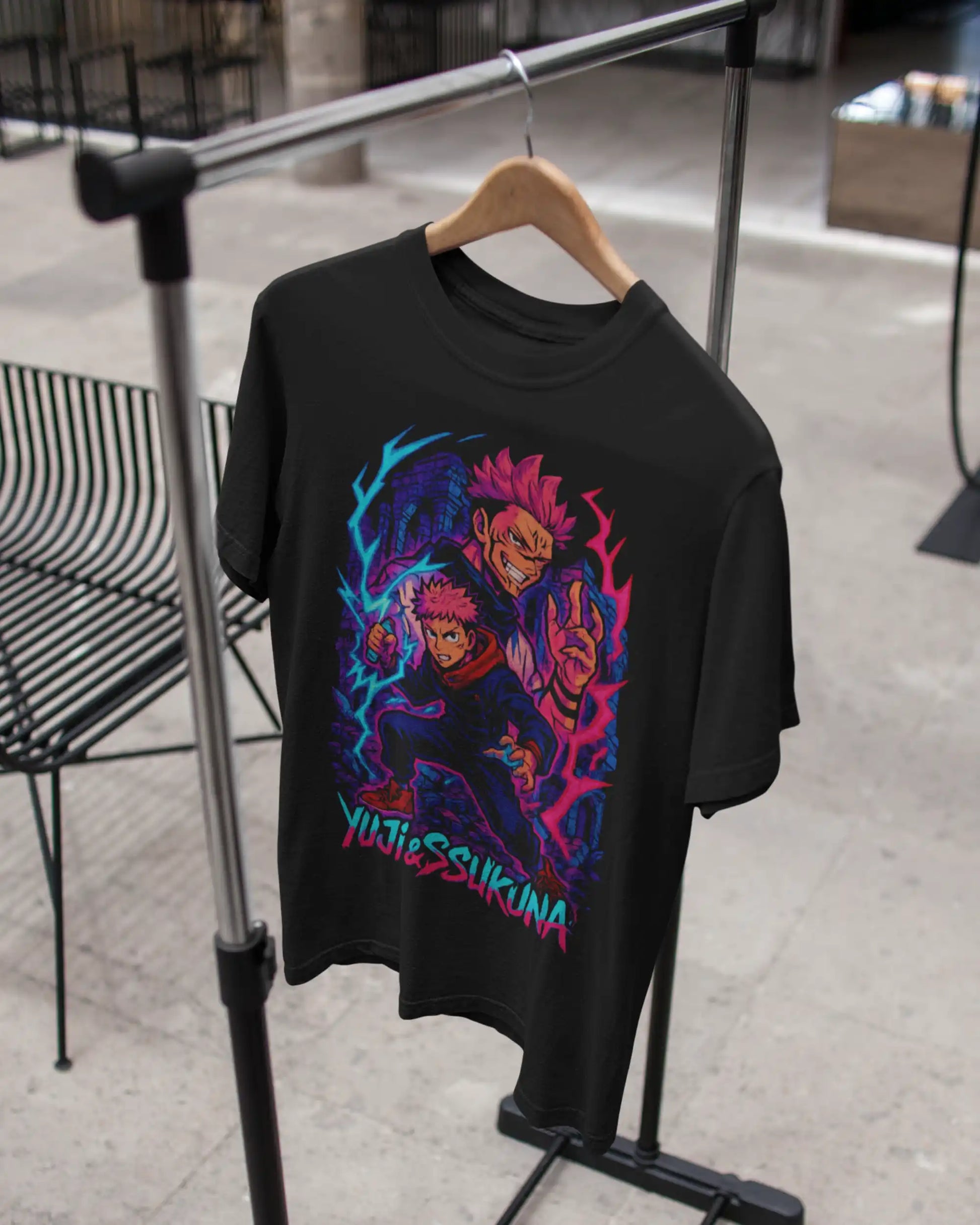 AWBlack yuji-sukuna-dual-power-graphic-tshirt