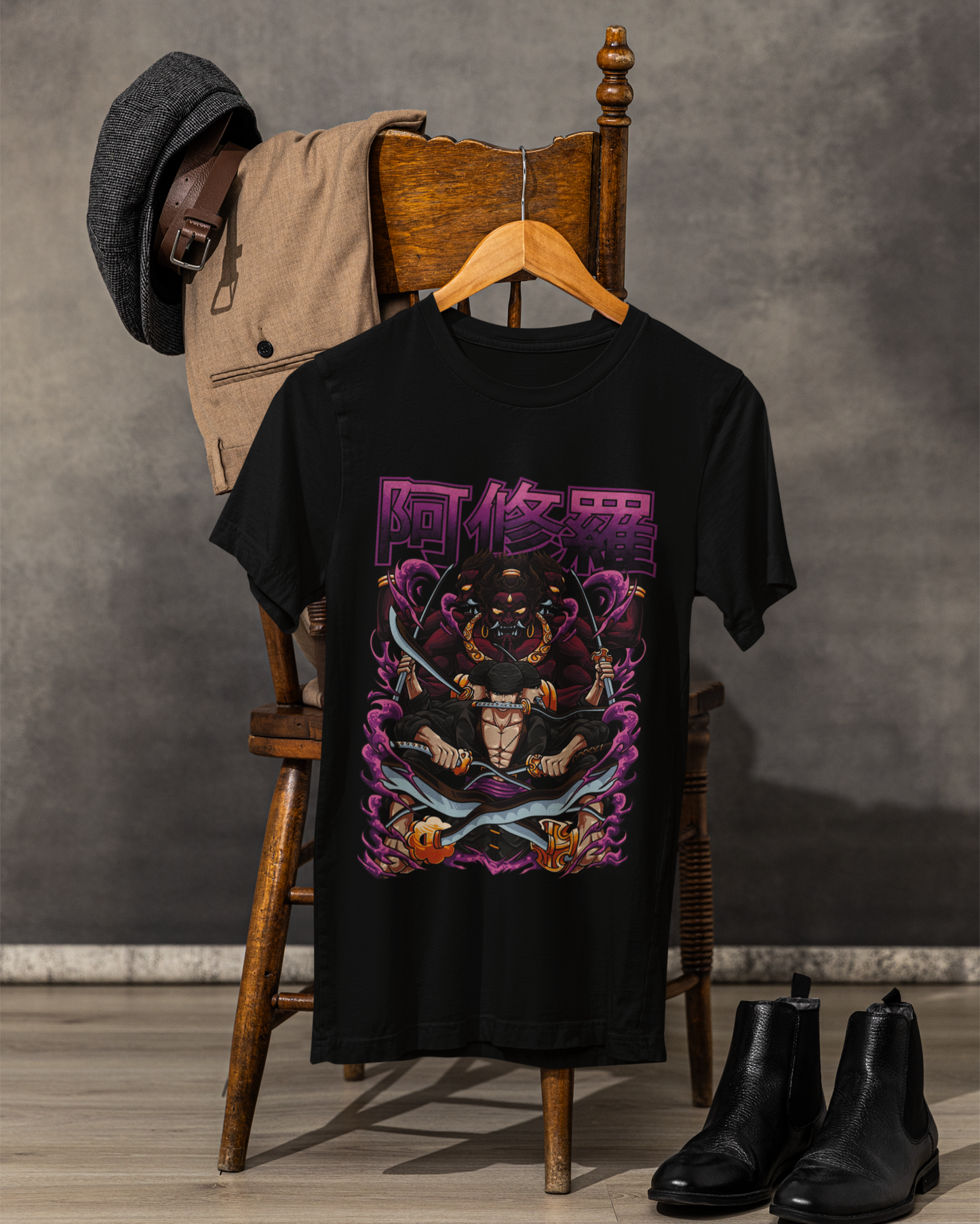 Zoro’s Three-Sword Oversize | Regular Fit | Plus Size Premium Black T-Shirt | S to 7XL