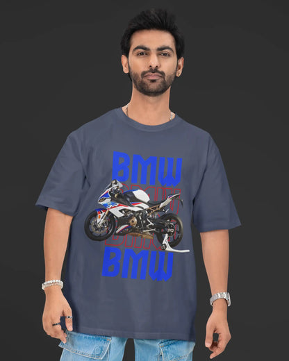 BMW S1000RR White Motorcycle Bike T-Shirt  | Multi-Fit Premium 180 GSM | S-7XL