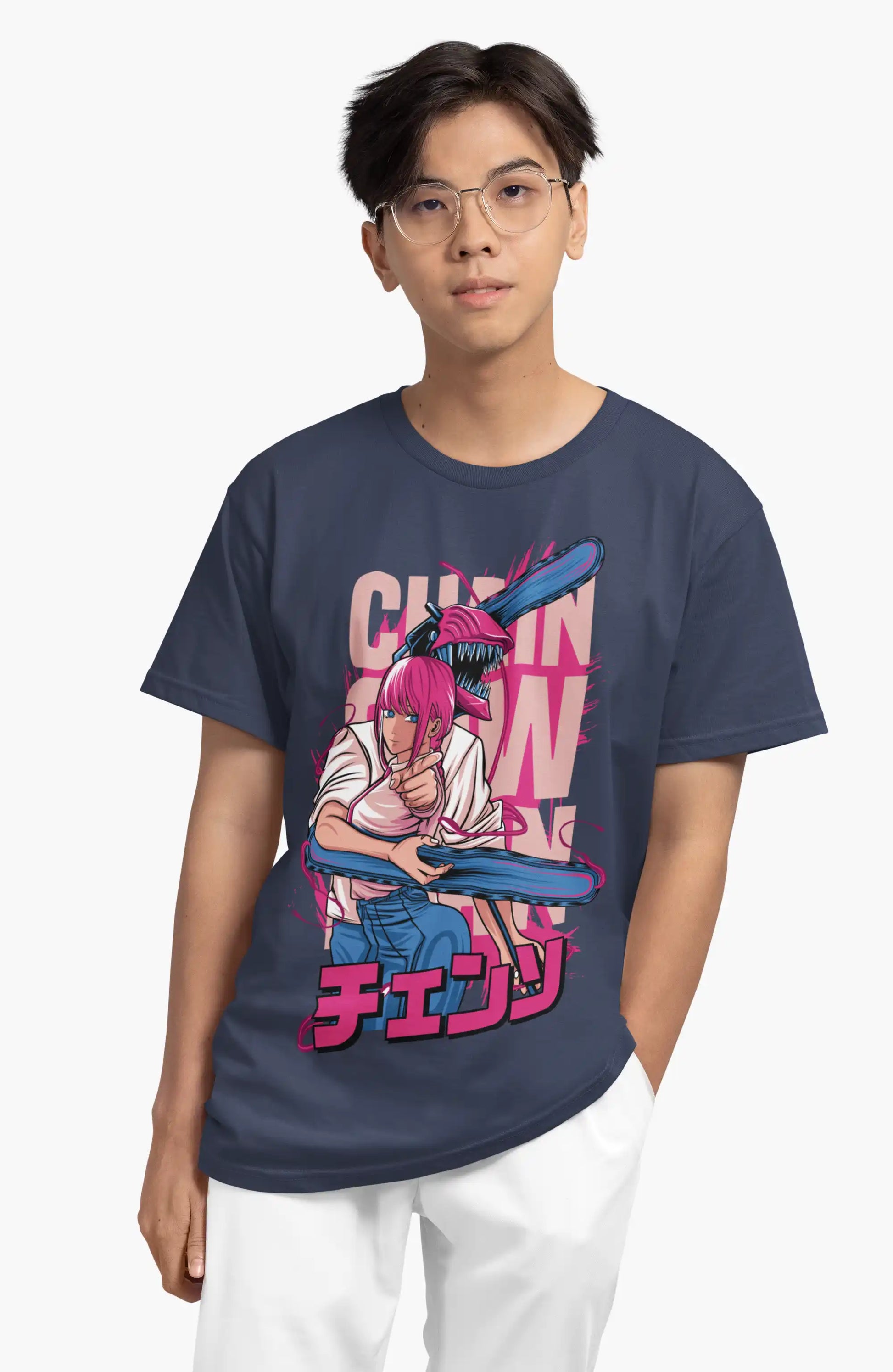 AWBlack chainsoul-demon-anime-premium-tshirt
