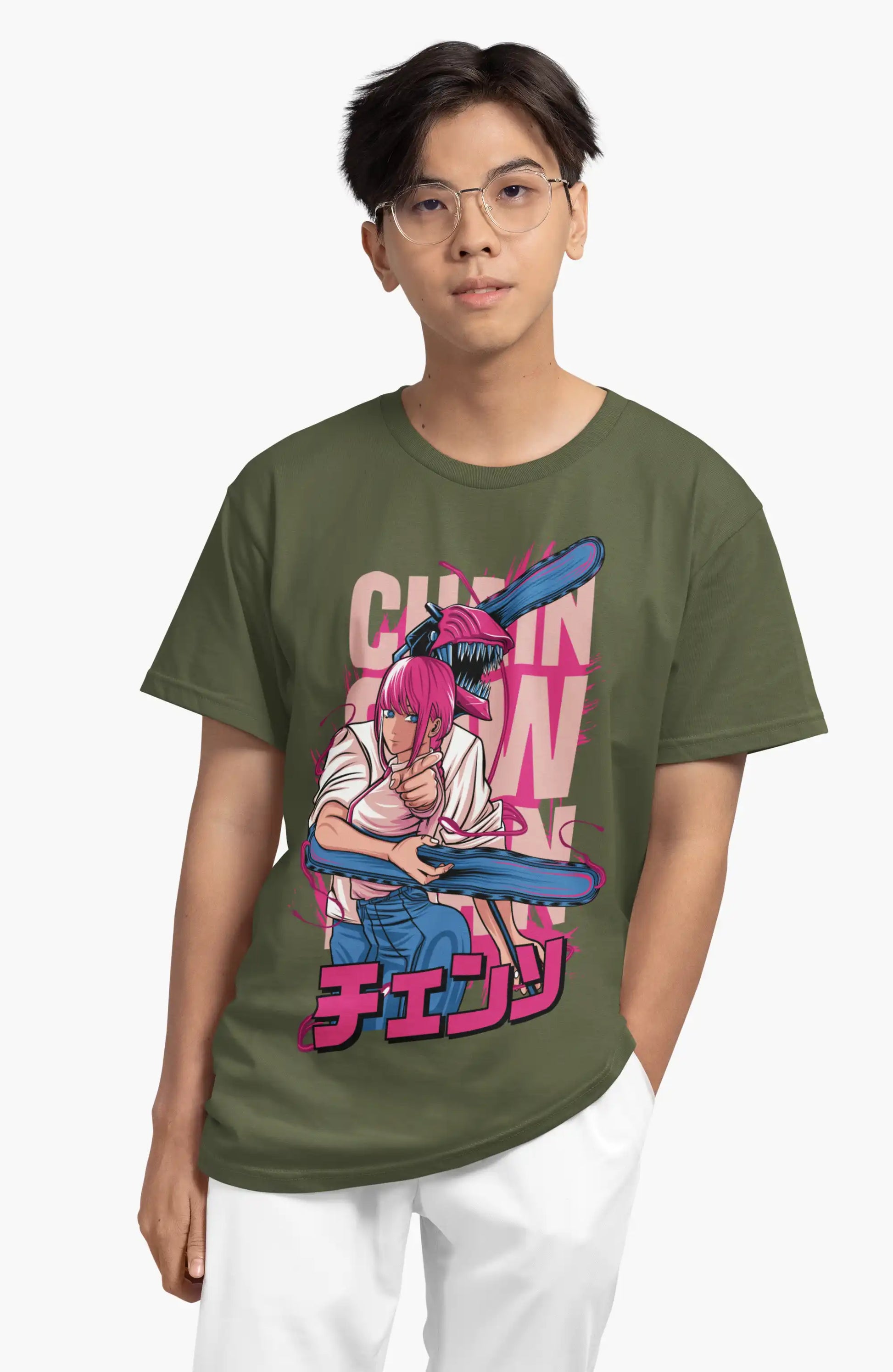 AWBlack chainsoul-demon-anime-premium-tshirt