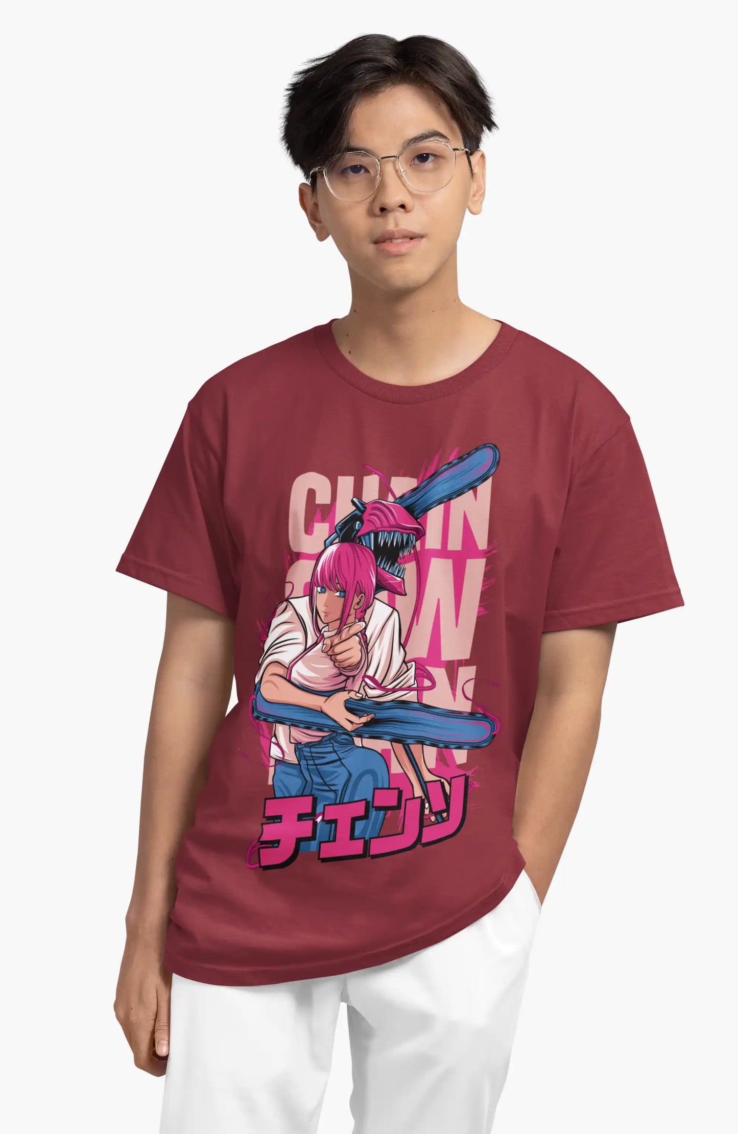 AWBlack chainsoul-demon-anime-premium-tshirt