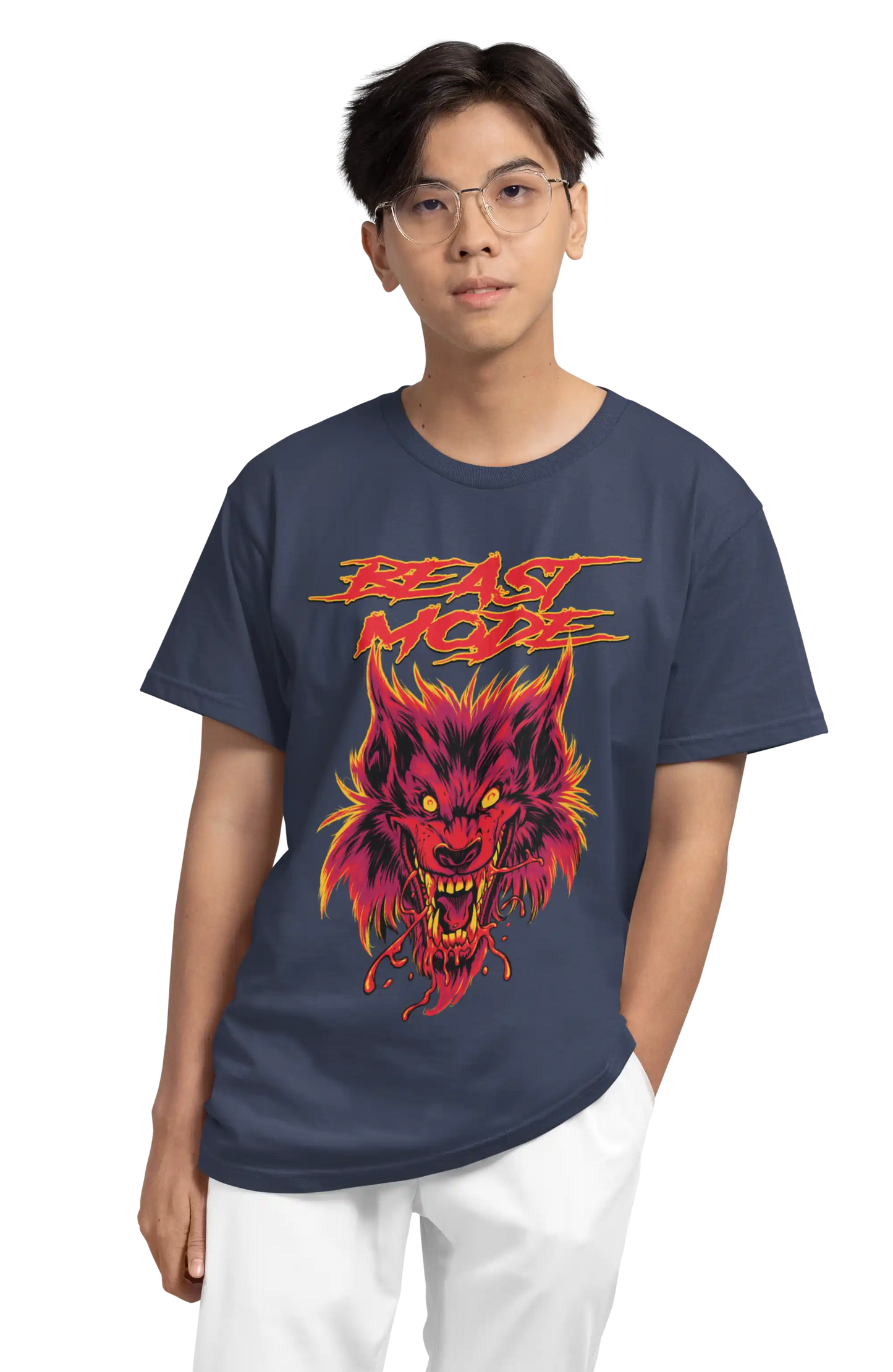 AI Wolf Design T-Shirt | Multi-Fit Premium 180 GSM Cotton | S–7XL
