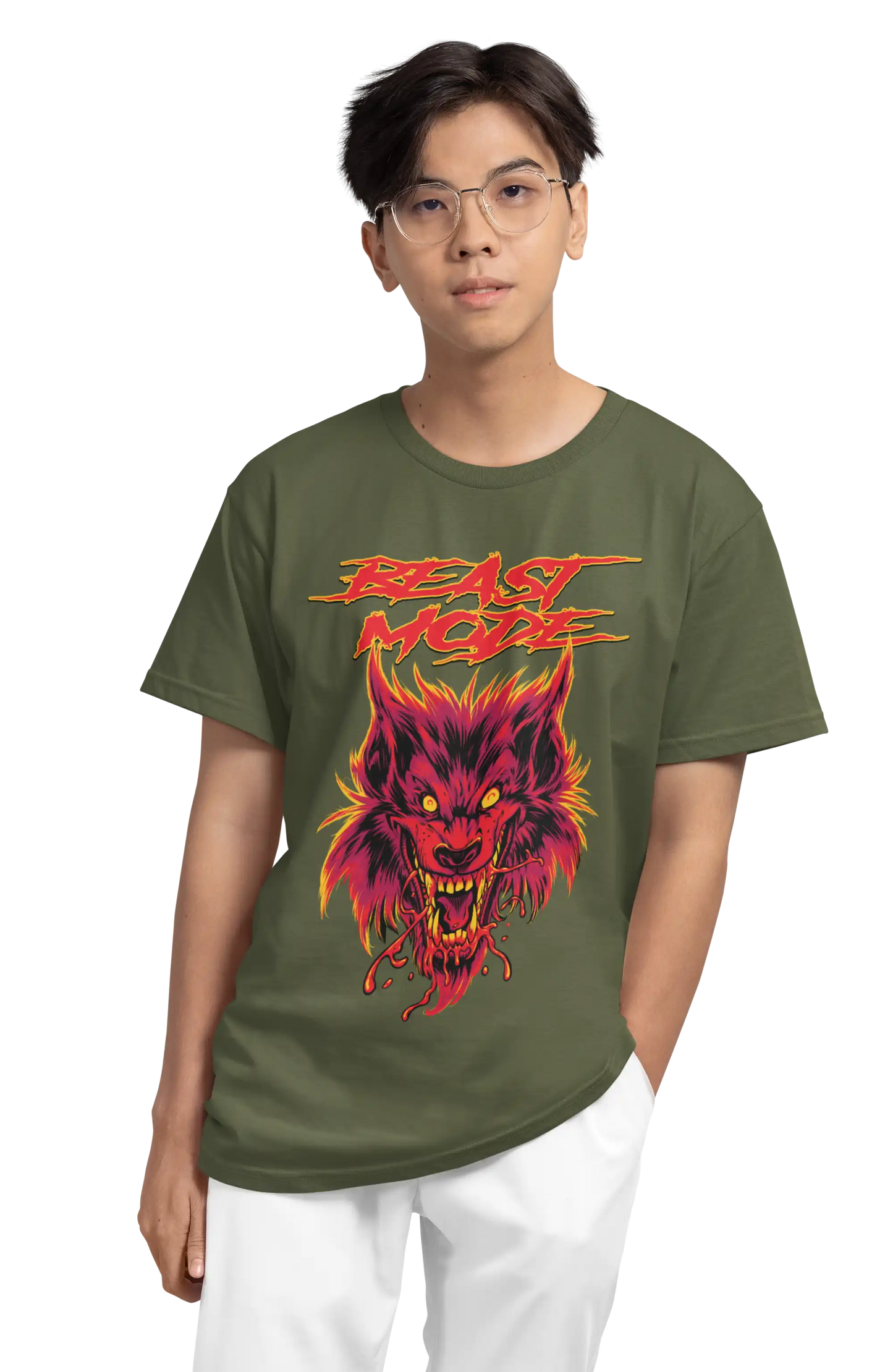 AI Wolf Design T-Shirt | Multi-Fit Premium 180 GSM Cotton | S–7XL