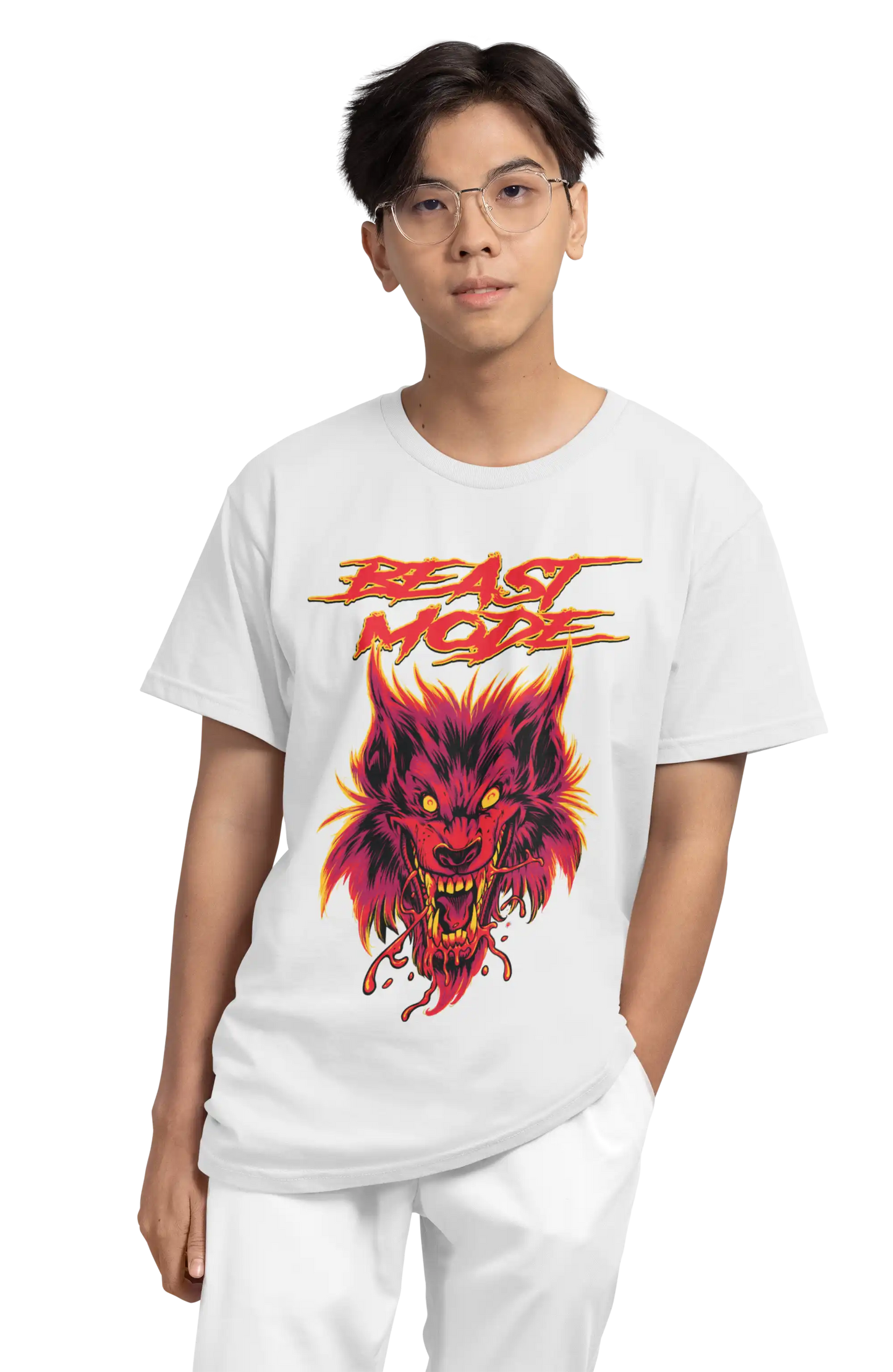 AI Wolf Design T-Shirt | Multi-Fit Premium 180 GSM Cotton | S–7XL