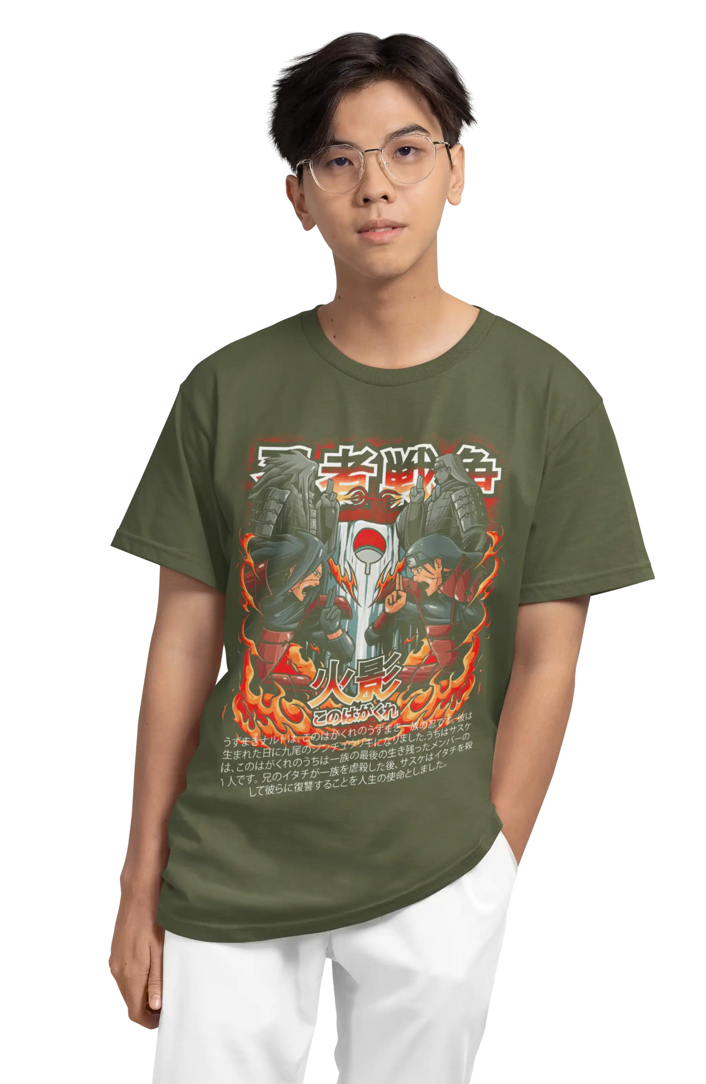 Hashirama vs Madara Naruto Anime T-Shirt | Multi-Fit Premium 180 GSM Cotton | S-7XL