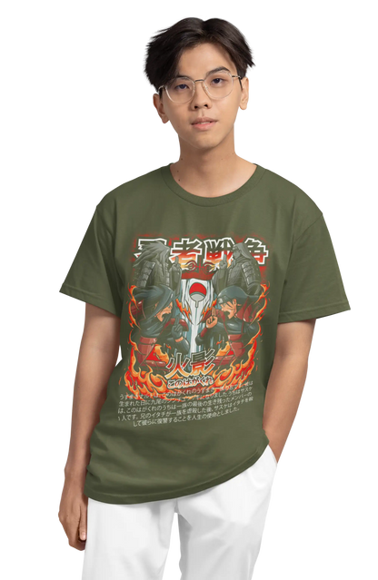 Hashirama vs Madara Naruto Anime T-Shirt | Multi-Fit Premium 180 GSM Cotton | S-7XL