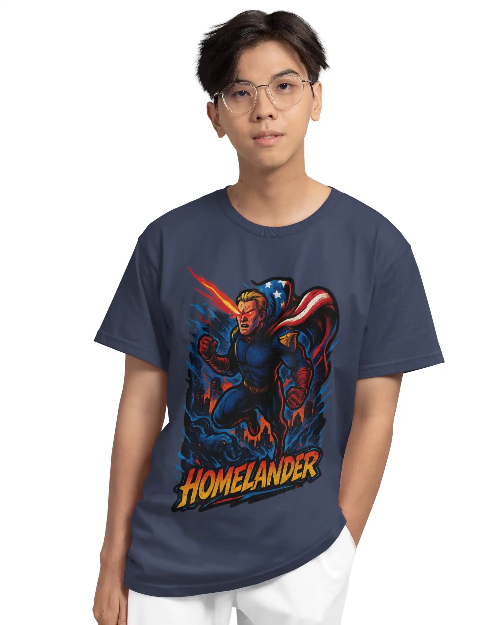 AWBlack homelander-the-boys-superhero-tshirt