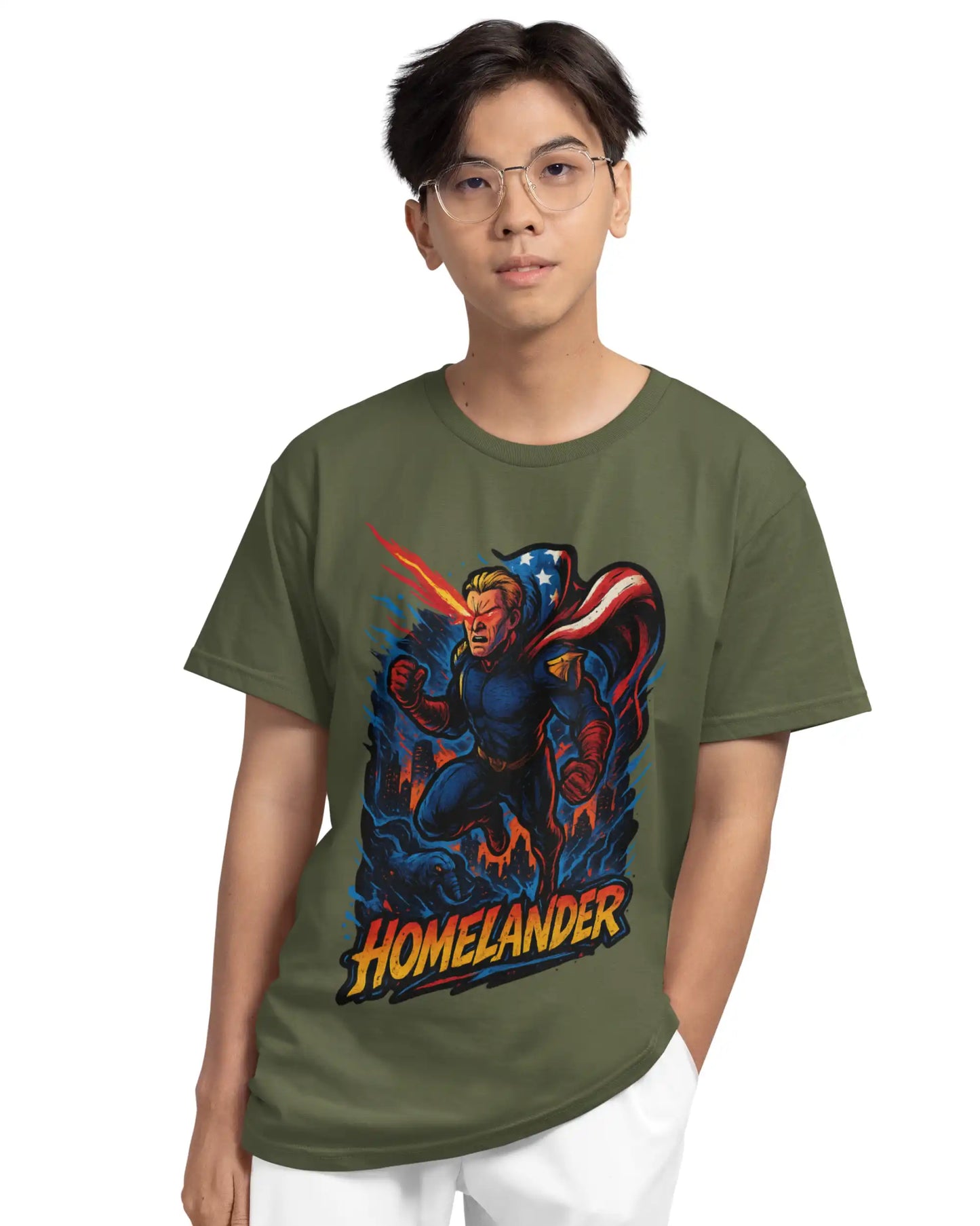 AWBlack homelander-the-boys-superhero-tshirt
