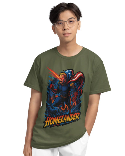 AWBlack homelander-the-boys-superhero-tshirt