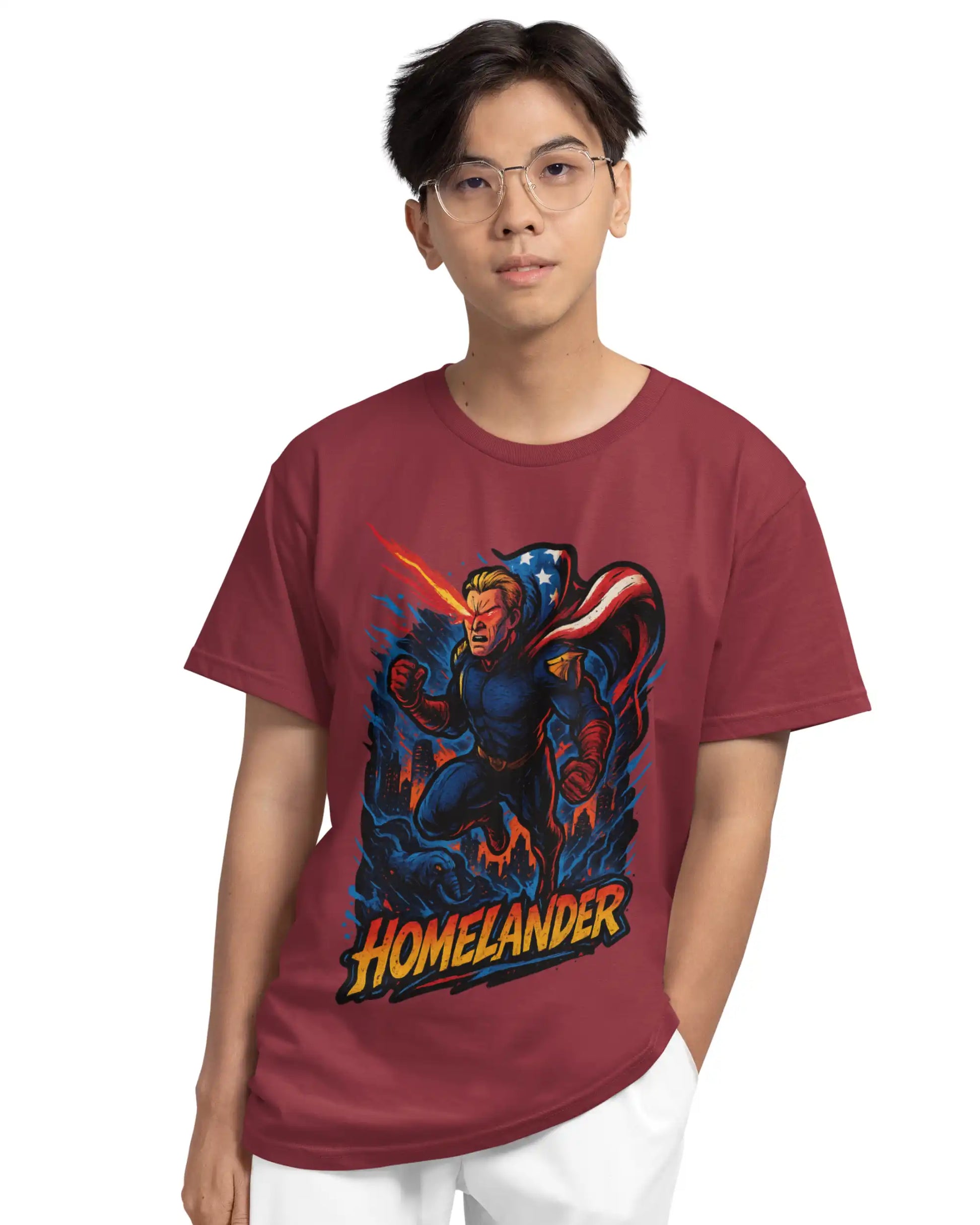 AWBlack homelander-the-boys-superhero-tshirt