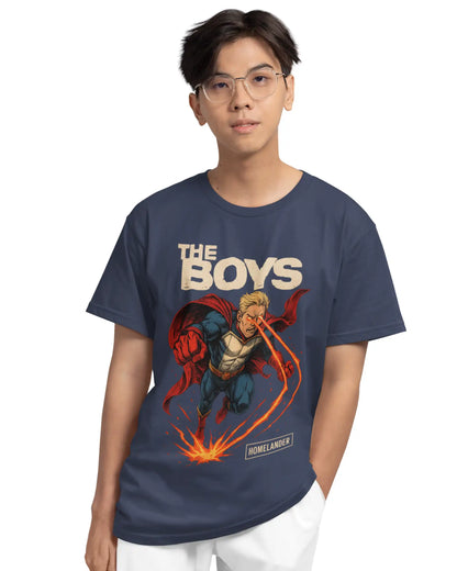 Homelander Plus-Size T-Shirt | 180 GSM The Boys Graphic Tee S–7XL | AWBlack