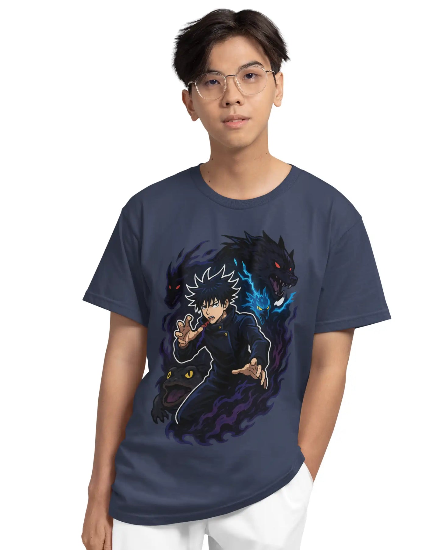 AWBlack jujutsu-kaisen-megumi-fushiguro-divine-shikigami-tshirt