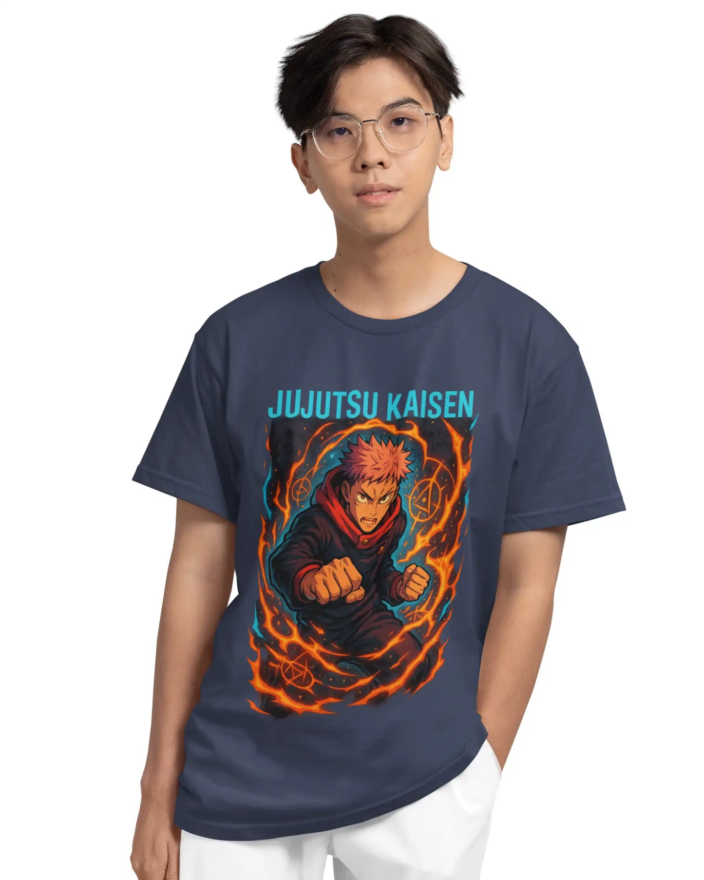 AWBlack jujutsu-kaisen-yuji-itadori-cursed-energy-premium-tshirt