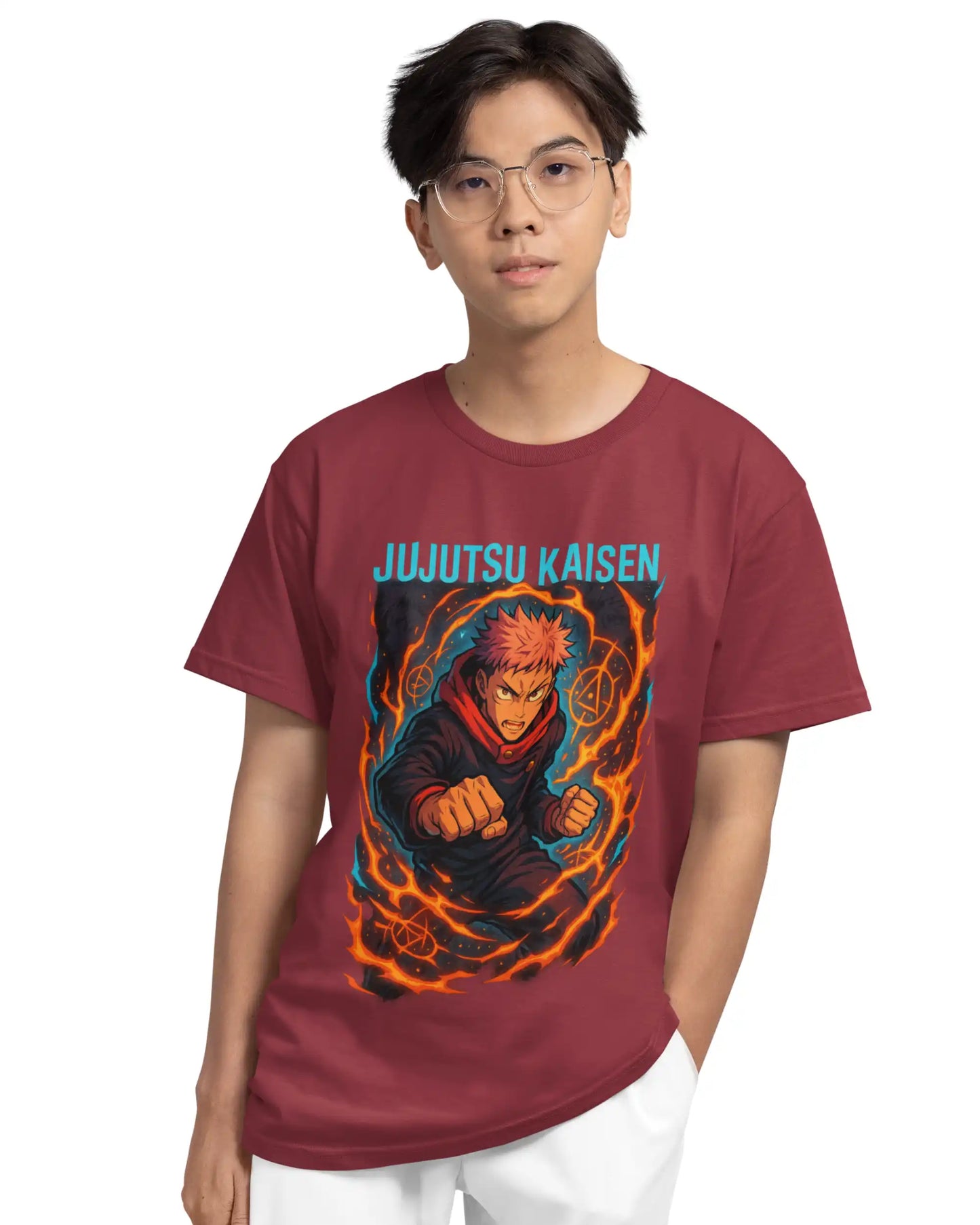 AWBlack jujutsu-kaisen-yuji-itadori-cursed-energy-premium-tshirt