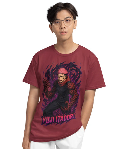 AWBlack jujutsu-kaisen-yuji-itadori-sukuna-arm-tshirt