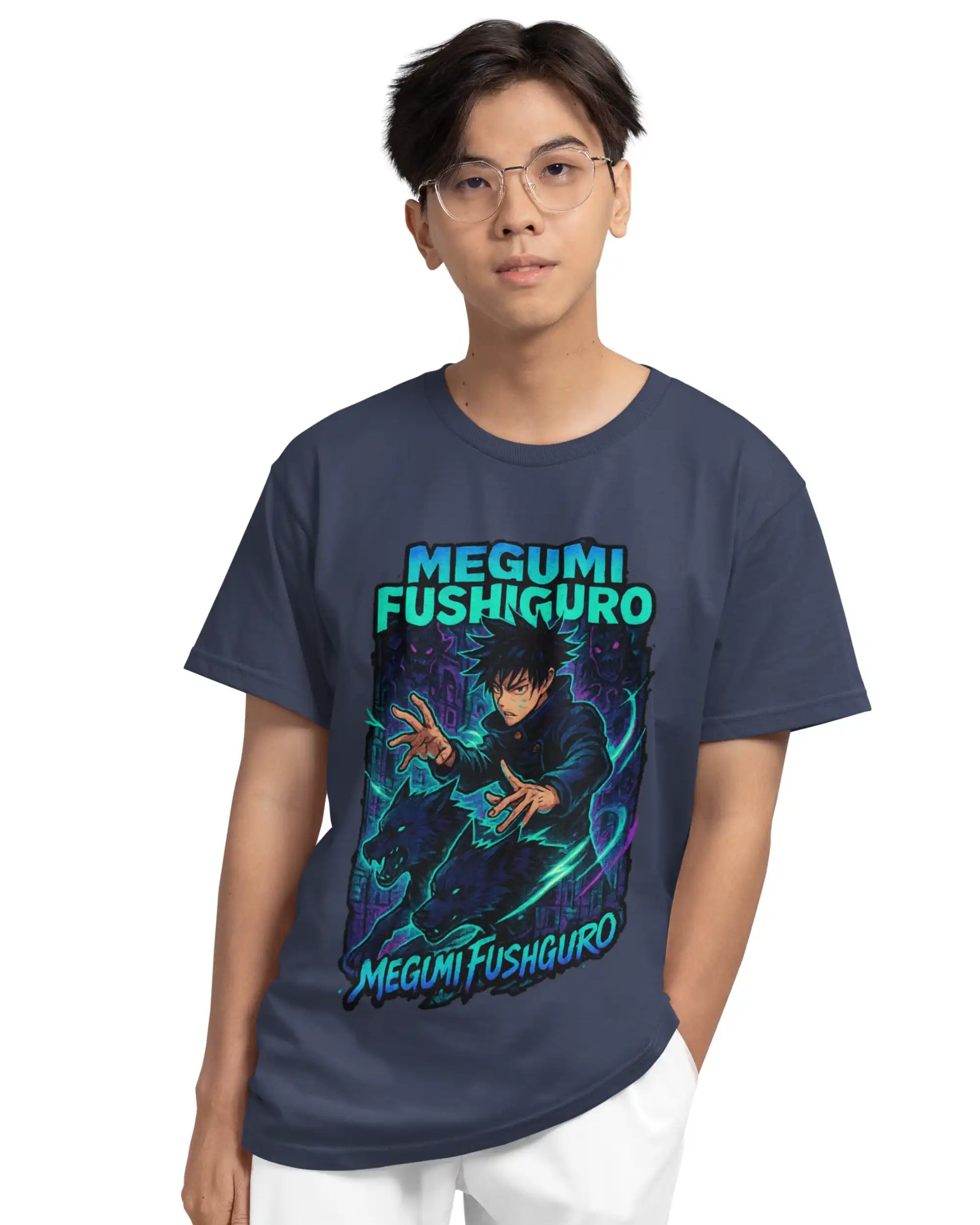AWBlack megumi-fushiguro-divine-dogs-summon-tshirt