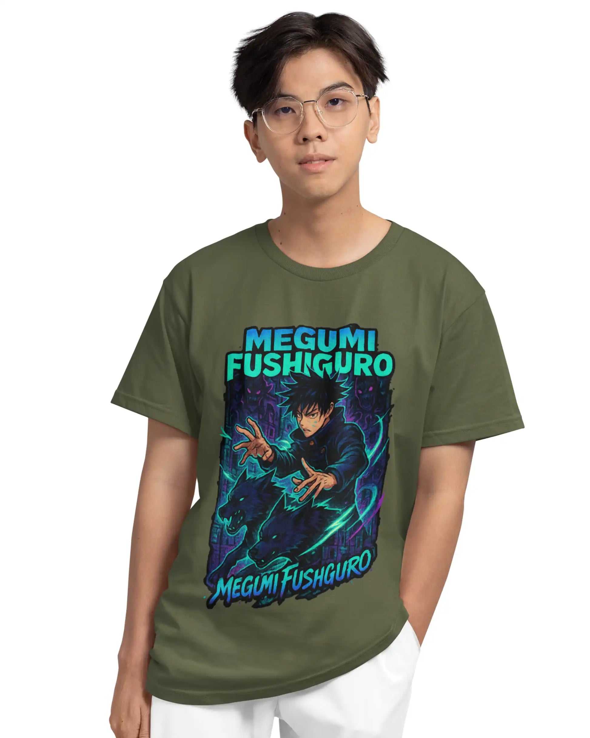 AWBlack megumi-fushiguro-divine-dogs-summon-tshirt