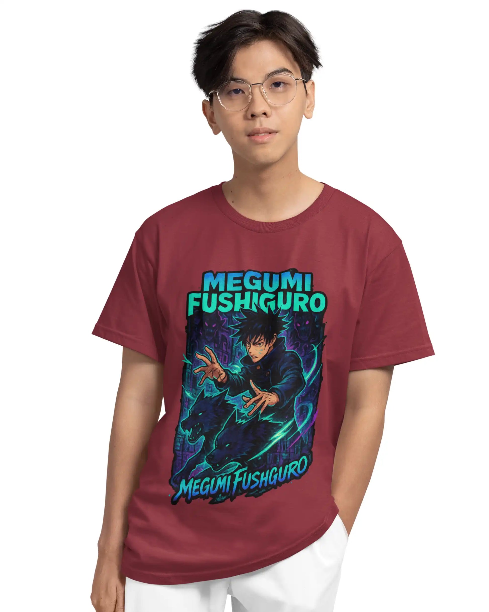 AWBlack megumi-fushiguro-divine-dogs-summon-tshirt