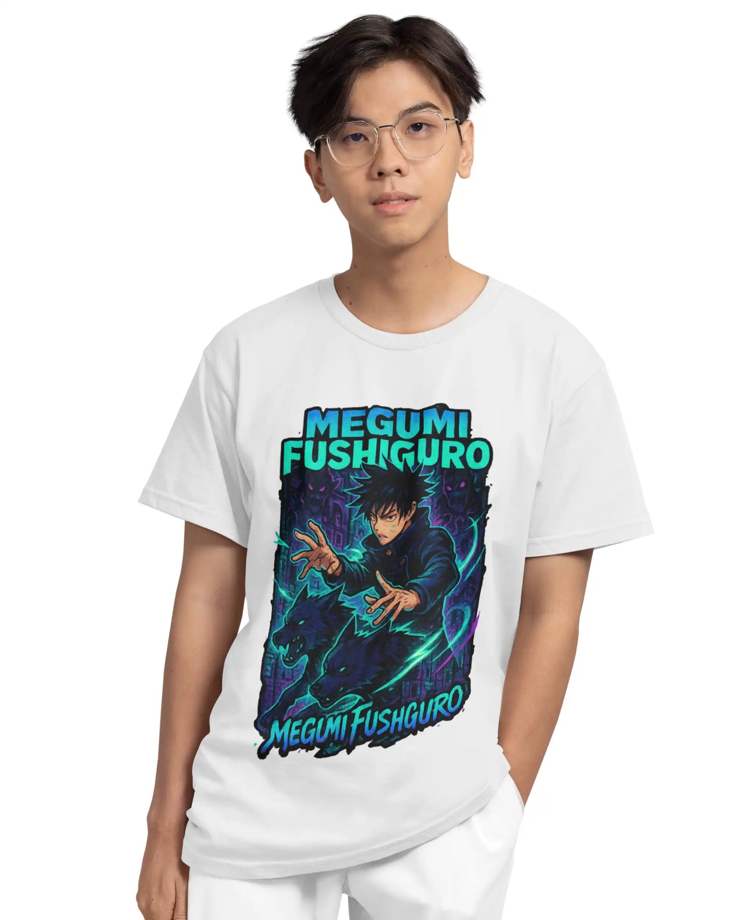 AWBlack megumi-fushiguro-divine-dogs-summon-tshirt
