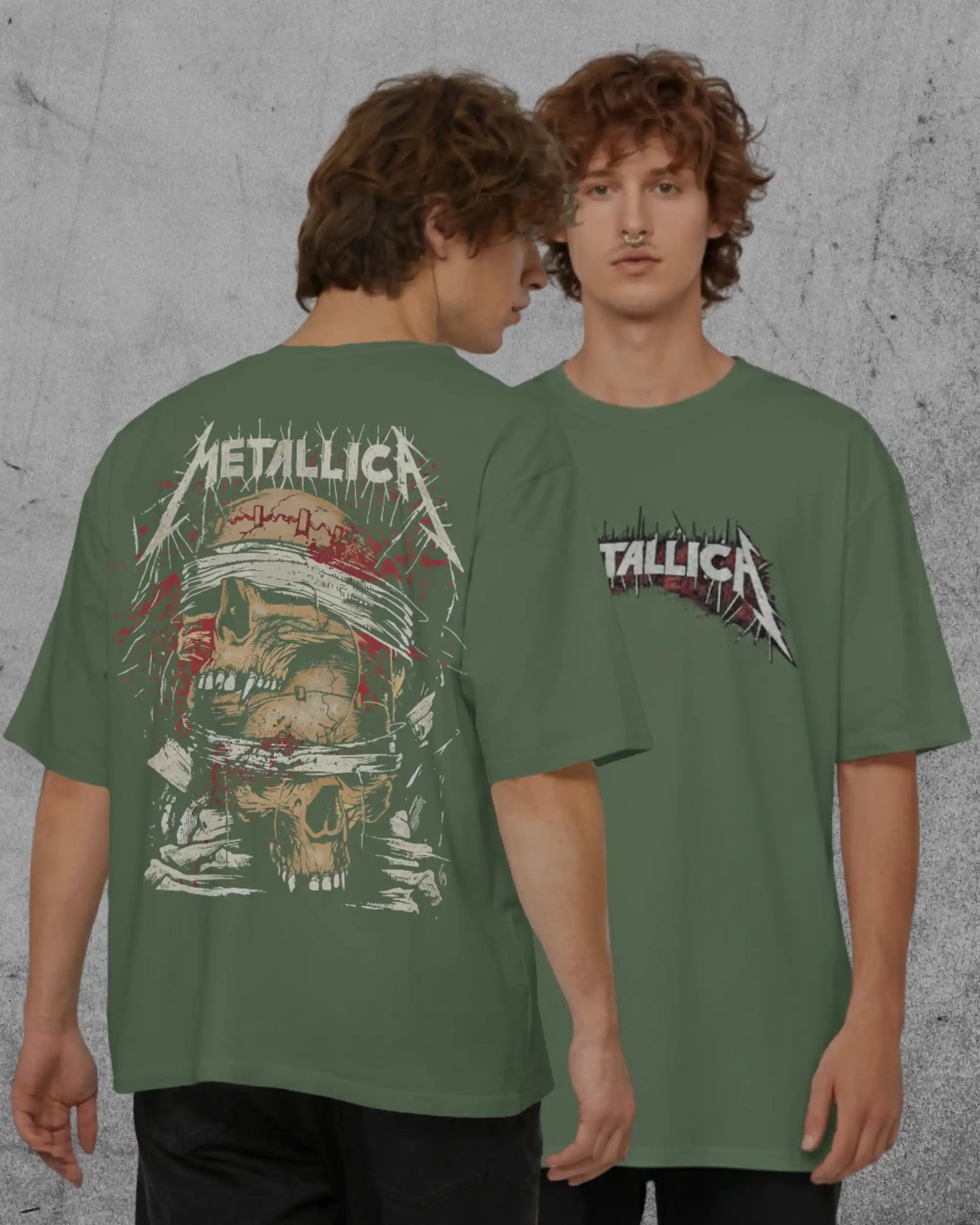 Metallica Oversized T-Shirt | Heavy Metal Rock Band Graphic Tee | 240 GSM Cotton | XS-2XL | AWBlack