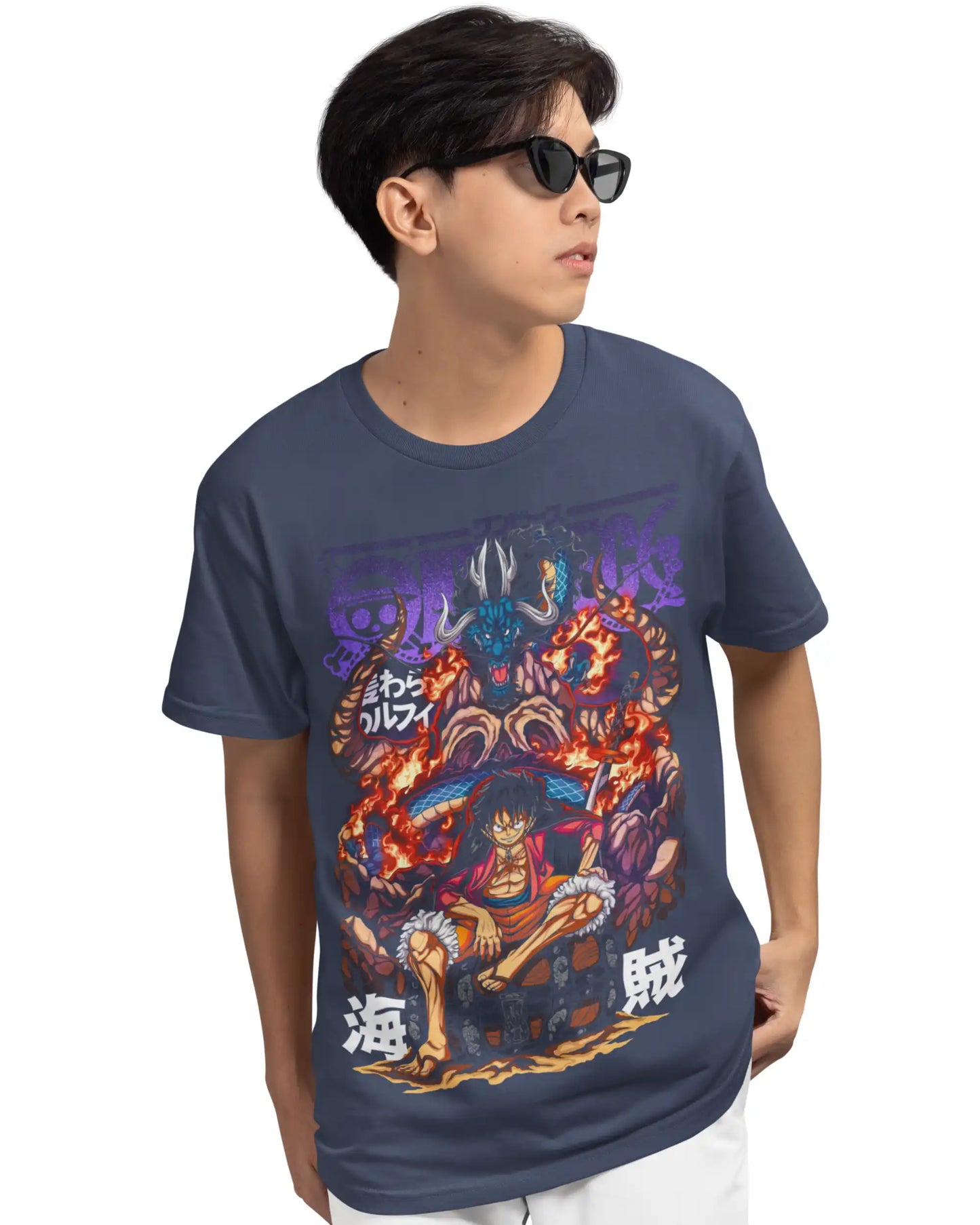 One Piece Luffy vs Kaido Plus Size T-Shirt | Regular, Oversized & 3XL–7XL