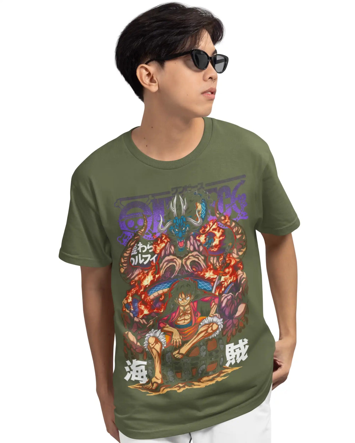 One Piece Luffy vs Kaido Plus Size T-Shirt | Regular, Oversized & 3XL–7XL