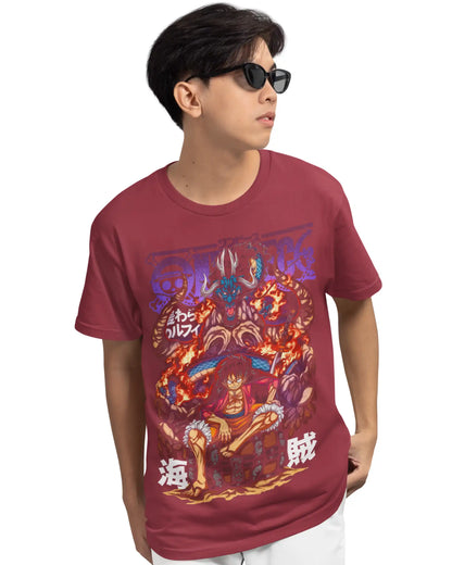 One Piece Luffy vs Kaido Plus Size T-Shirt | Regular, Oversized & 3XL–7XL