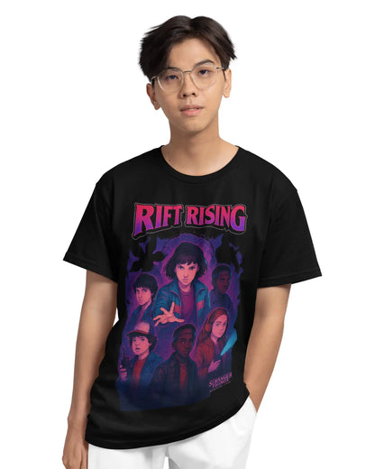 Rift Rising Stranger Things Hawkins Crew T-Shirt | Multi-Fit Premium 180 GSM | S-7XL