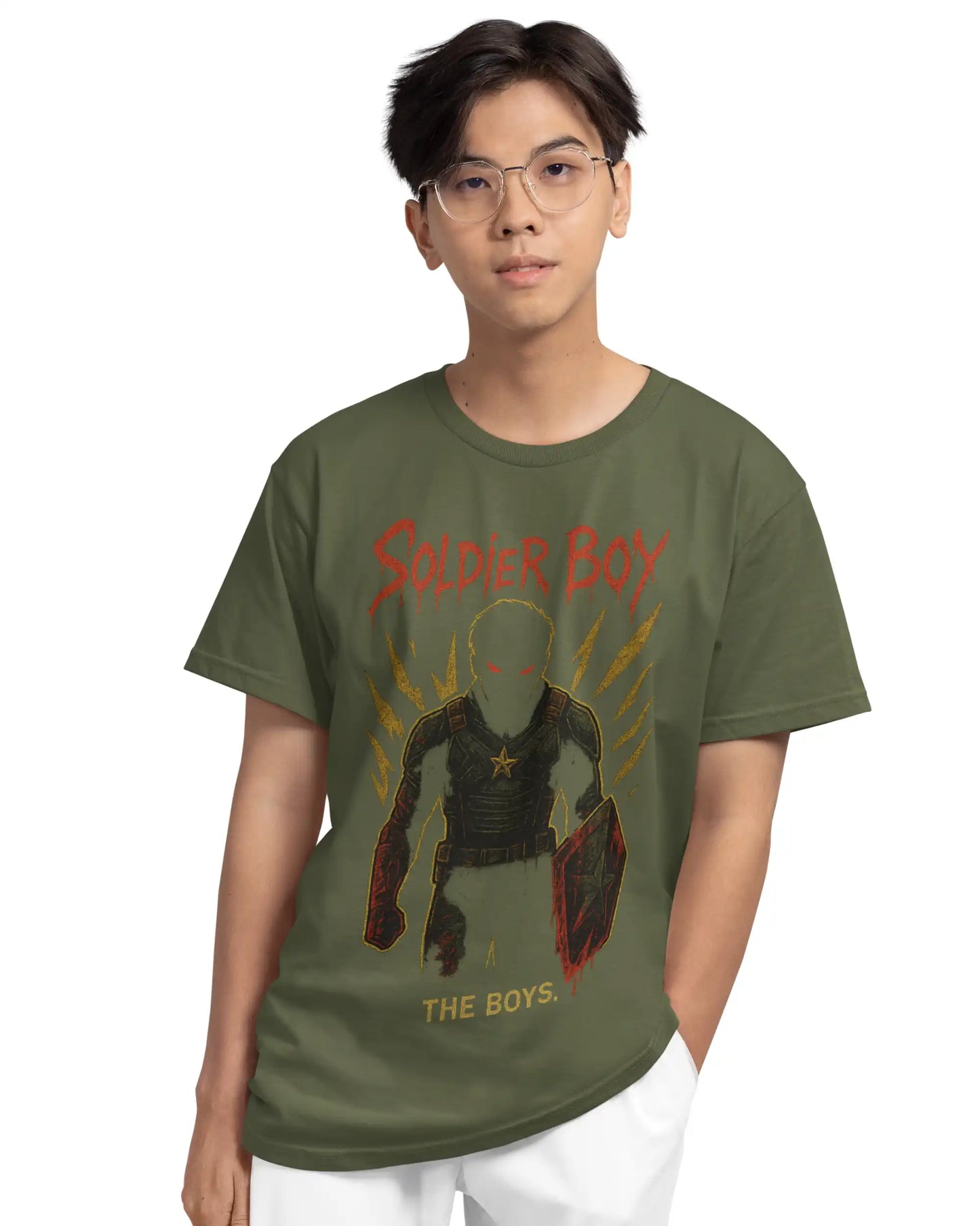 Soldier Boy Plus-Size T-Shirt | 180 GSM The Boys Graphic Tee S–7XL | AWBlack