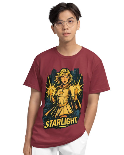 Starlight Plus-Size T-Shirt | 180 GSM The Boys Graphic Tee S–7XL | AWBlack