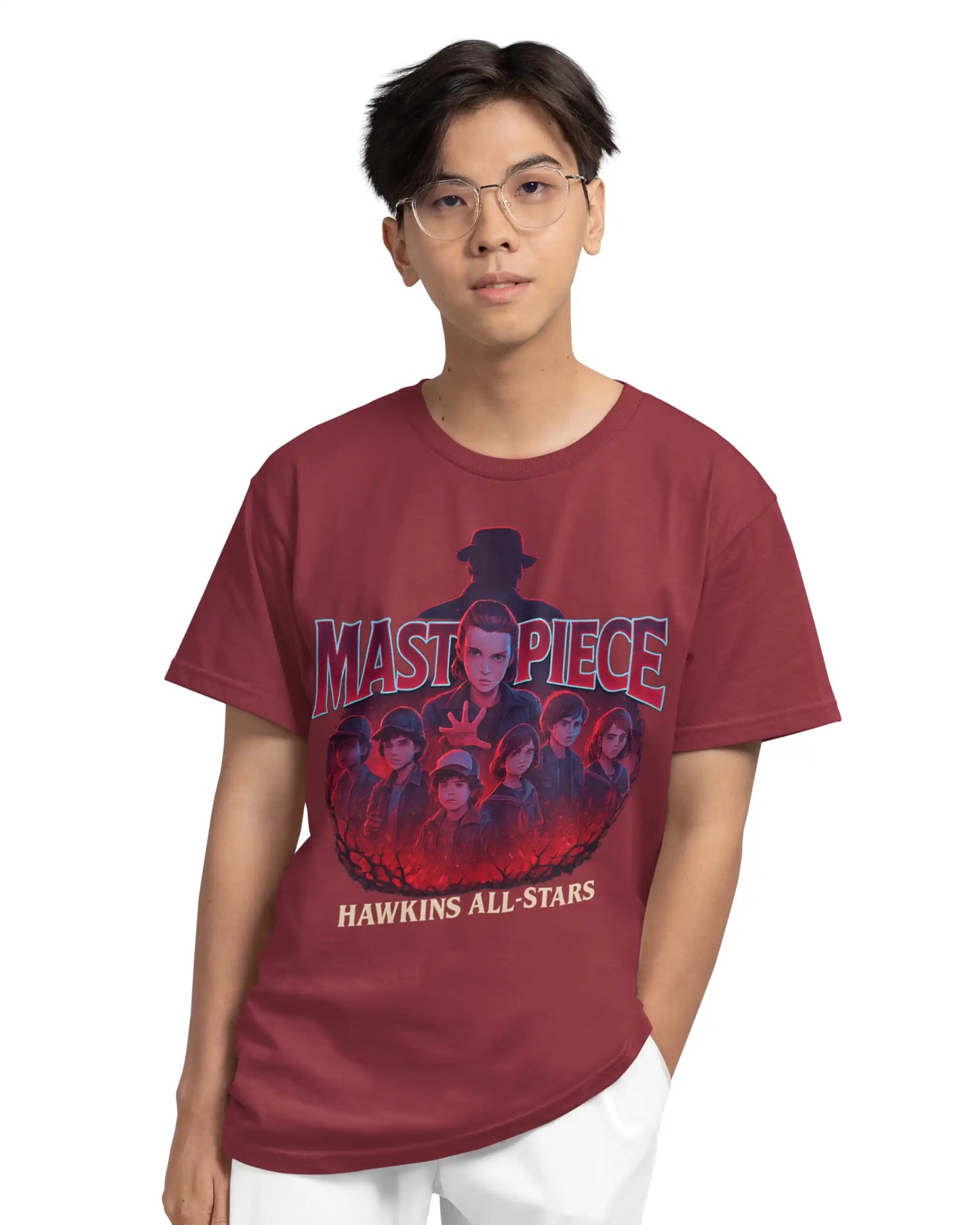 Stranger Things Plus Size T-Shirt | Hawkins All-Stars Graphic Tee | Multi-Fit 180 GSM | S–7XL