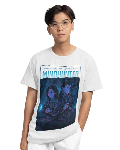 Stranger Things Mindhunter Plus Size T-Shirt | Nancy & Jonathan Graphic Tee | Multi-Fit 180 GSM | S–7XL