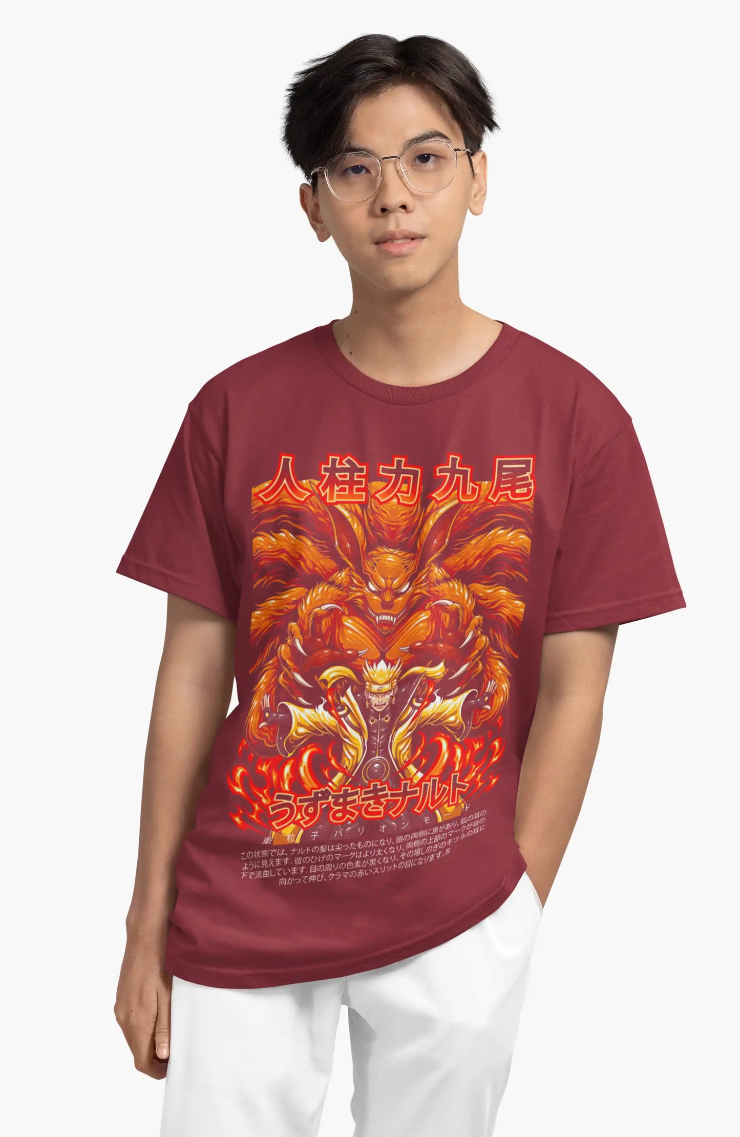 Plus-Size Unleashed Power Naruto Anime T-Shirt | 180 GSM Cotton | S–7XL | AWBlack