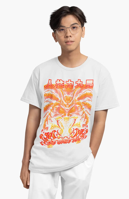 Plus-Size Unleashed Power Naruto Anime T-Shirt | 180 GSM Cotton | S–7XL | AWBlack