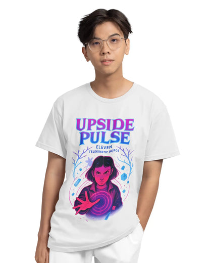 Upside Pulse Eleven Telekinetic Surge Stranger Things T-Shirt  | Multi-Fit Premium 180 GSM | S-7XL