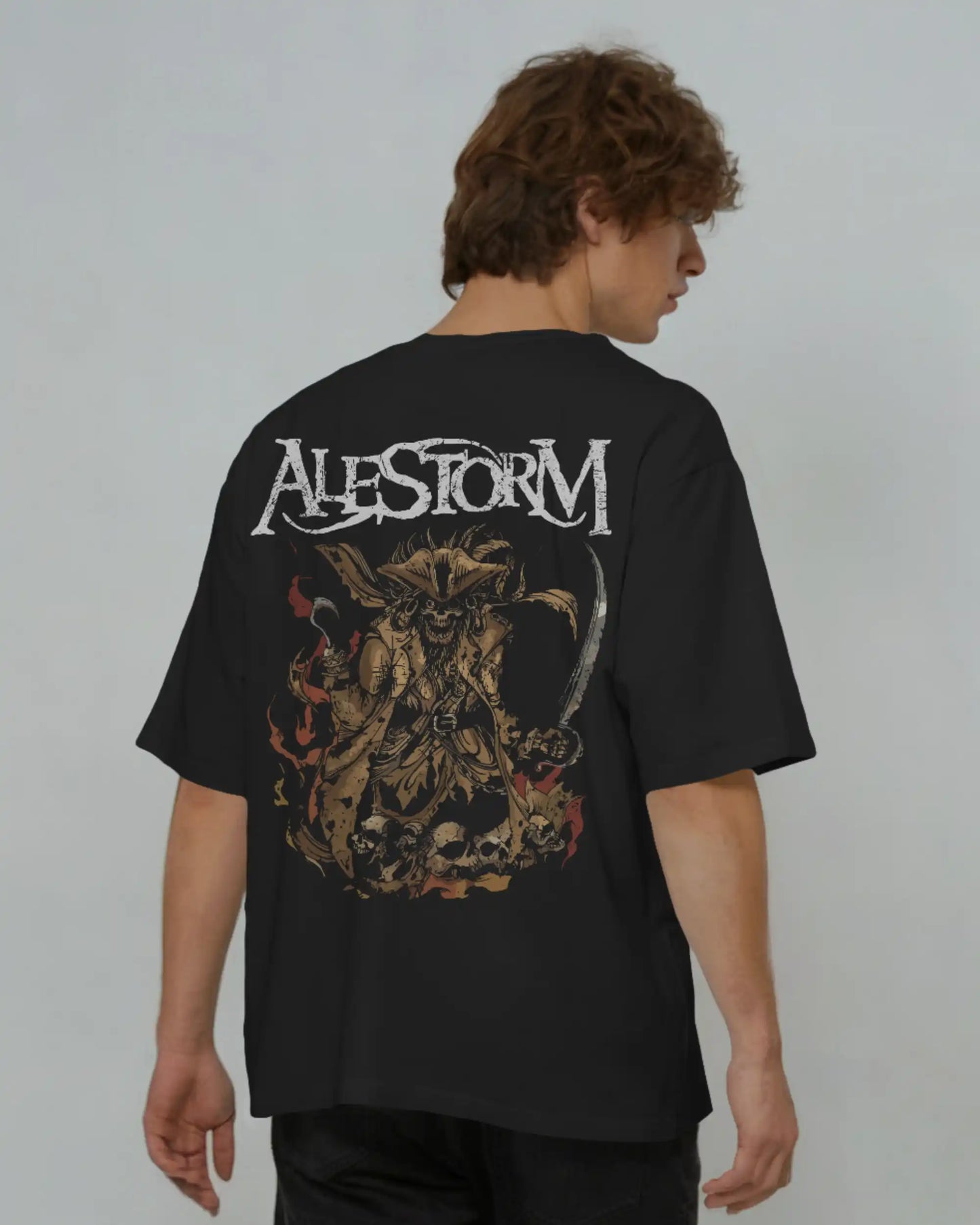 Alestorm Oversized T-Shirt | Heavy Metal Rock Band Graphic Tee | 240 GSM Cotton | XS-2XL | AWBlack
