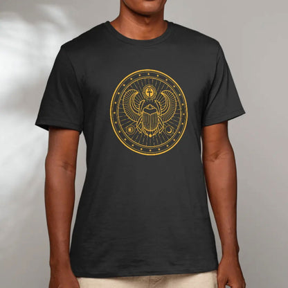 Ancient Secrets Illuminati Egyptian Beetle - Premium Black Tshirt - AWBlack