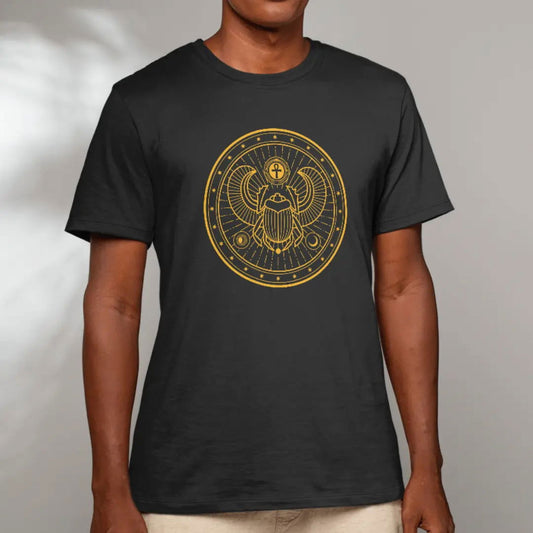 Ancient Secrets Illuminati Egyptian Beetle - Premium Black Tshirt - AWBlack