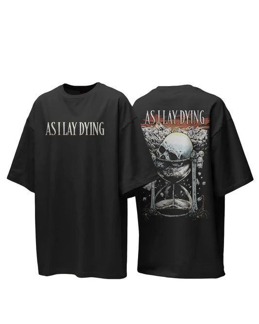 As I Lay Dying Oversized T-Shirt | Heavy Metal Rock Band Graphic Tee | 240 GSM Cotton | XS-2XL | AWBlack