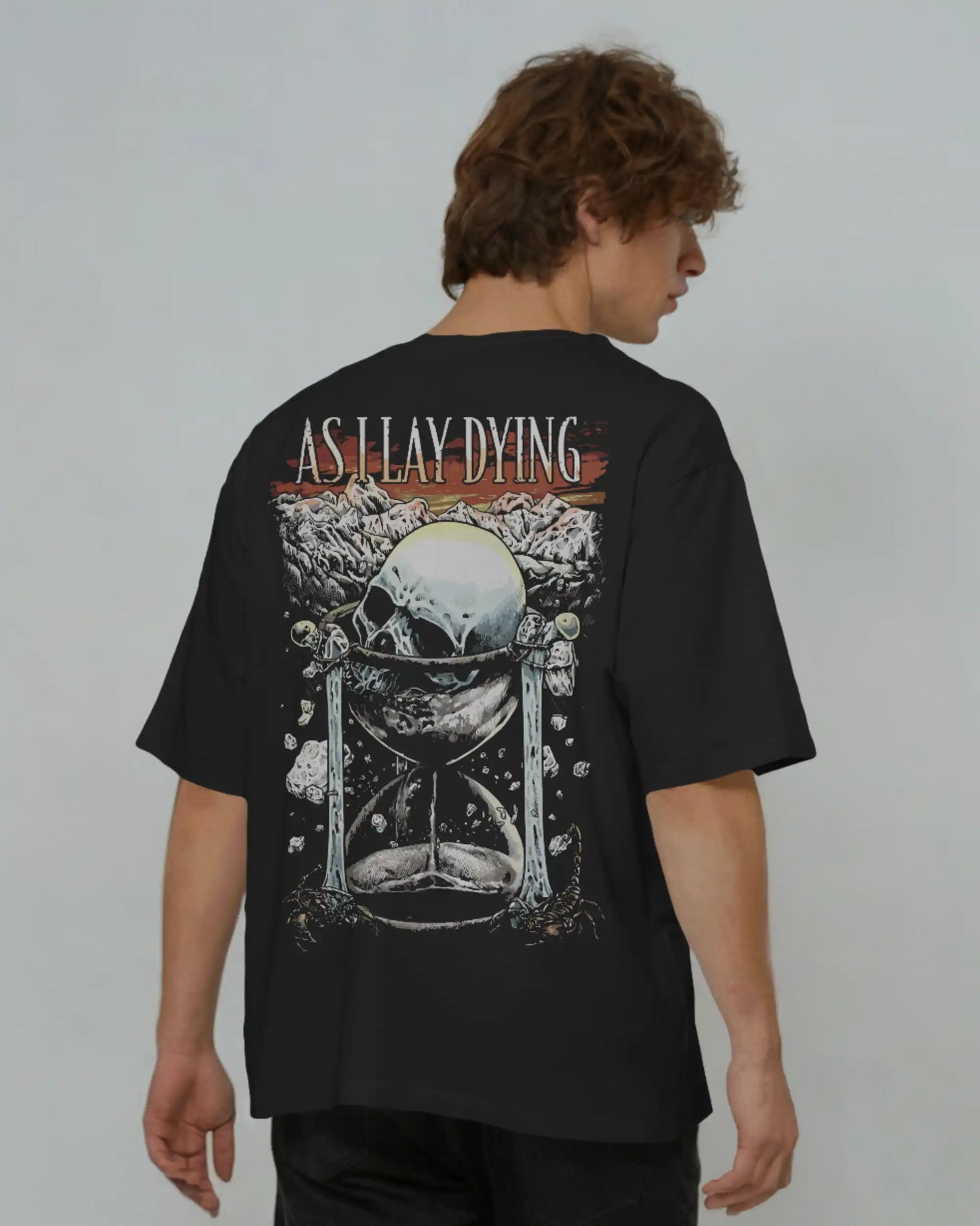 As I Lay Dying Oversized T-Shirt | Heavy Metal Rock Band Graphic Tee | 240 GSM Cotton | XS-2XL | AWBlack