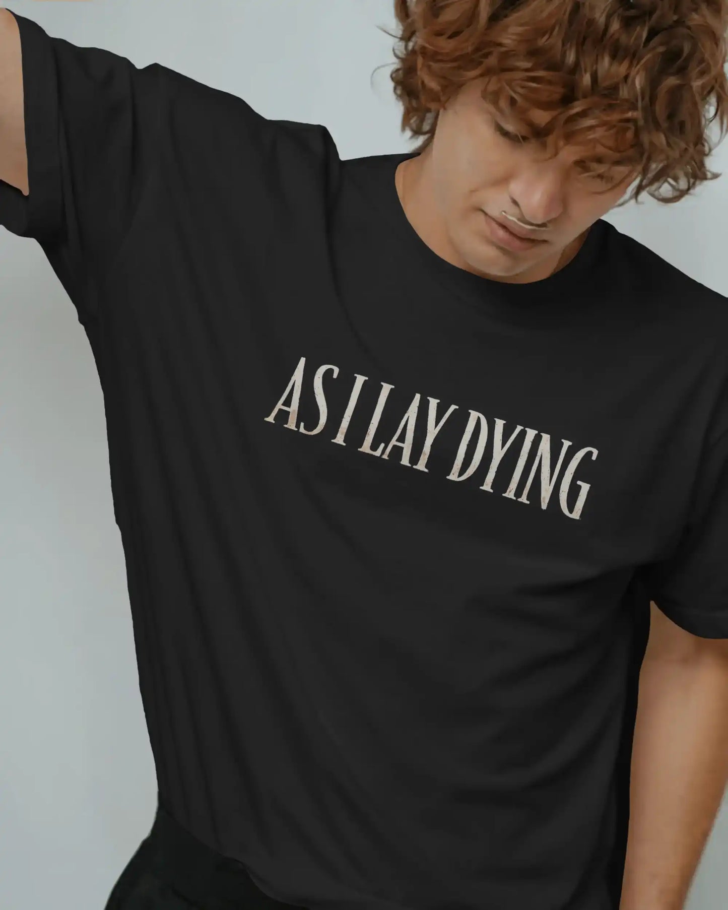 As I Lay Dying Oversized T-Shirt | Heavy Metal Rock Band Graphic Tee | 240 GSM Cotton | XS-2XL | AWBlack