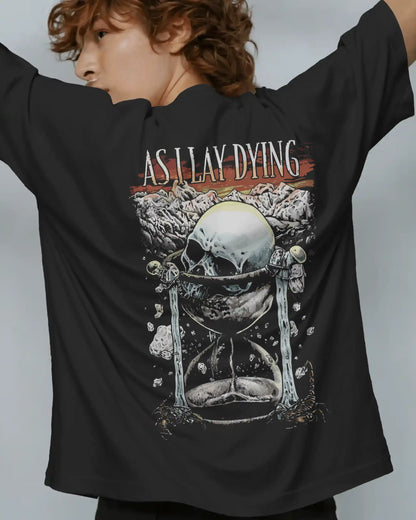 As I Lay Dying Oversized T-Shirt | Heavy Metal Rock Band Graphic Tee | 240 GSM Cotton | XS-2XL | AWBlack
