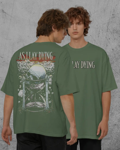 As I Lay Dying Oversized T-Shirt | Heavy Metal Rock Band Graphic Tee | 240 GSM Cotton | XS-2XL | AWBlack