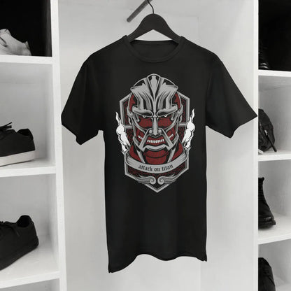 Attack on Titans Titan Skull -Premium Black T-Shirt - AWBlack