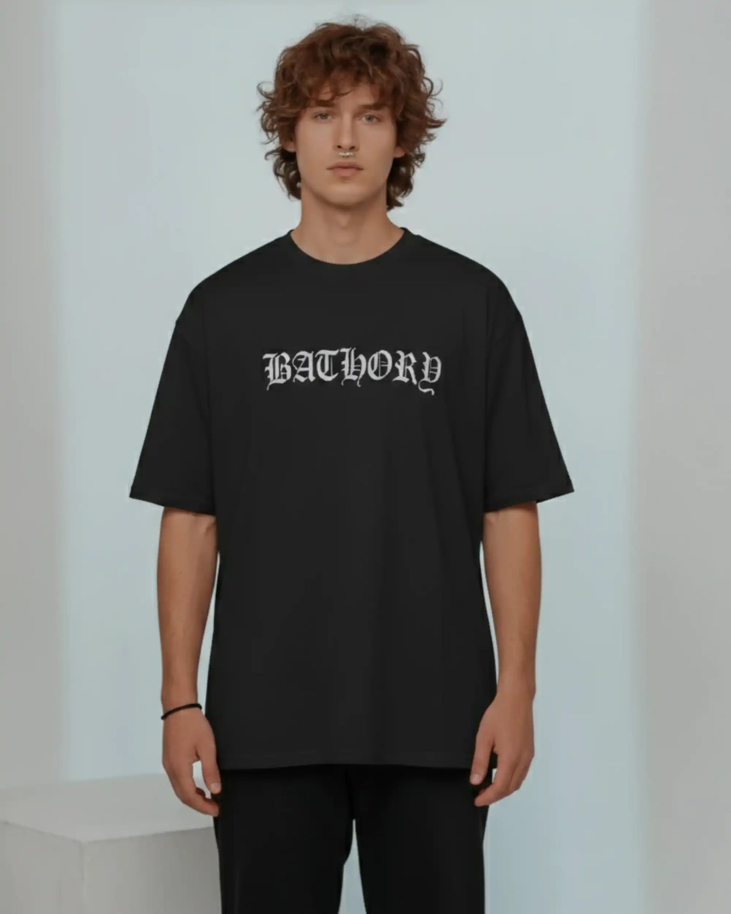 Bathory Oversized T-Shirt | Heavy Metal Rock Band Graphic Tee | 240 GSM Cotton | XS-2XL | AWBlack