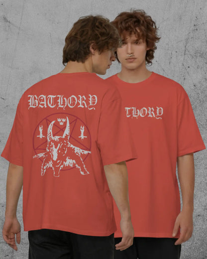 Bathory Oversized T-Shirt | Heavy Metal Rock Band Graphic Tee | 240 GSM Cotton | XS-2XL | AWBlack